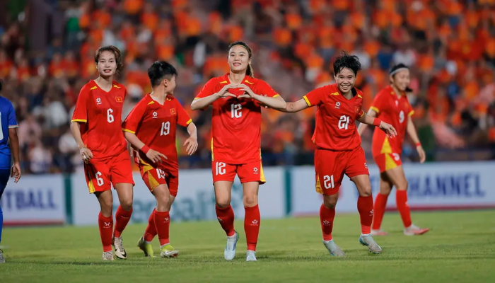 จิตวิญญาณแชมป์ ของทัพแข้งหญิงเวียดนามก่อนดวลเมียนมาในเกมตัดสิน